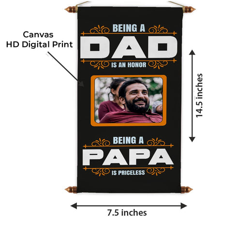 Father's Day Personalised Photo Printed Scroll